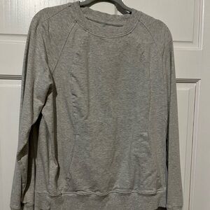 lululemon athletica womens Heather Gray Crewneck Sweatshirt w pockets